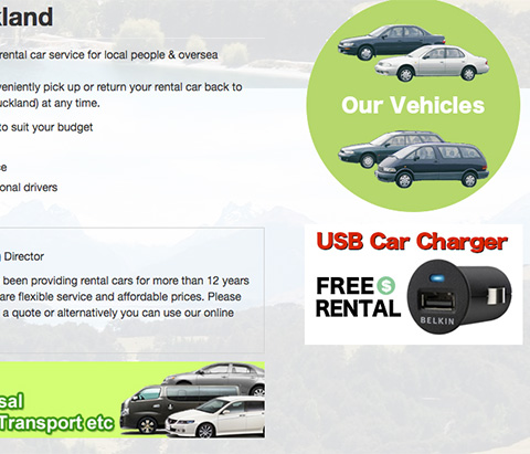 Rental Car Company Website